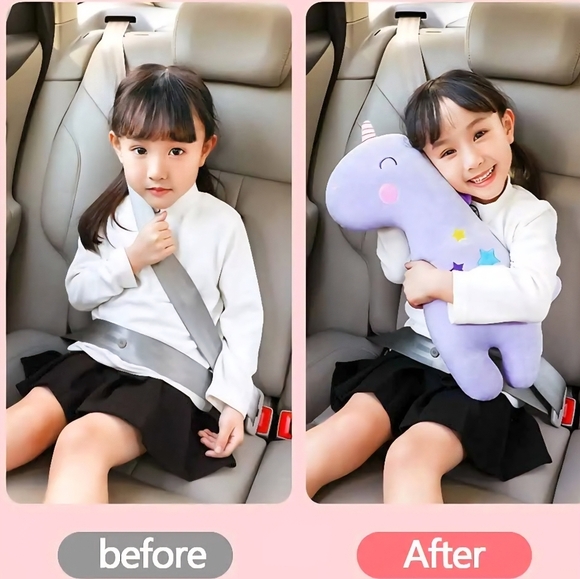 Seatbelt Pillow for Kids, Car Pillow Seat Belt Cushion Kids - Picture 4 of 9